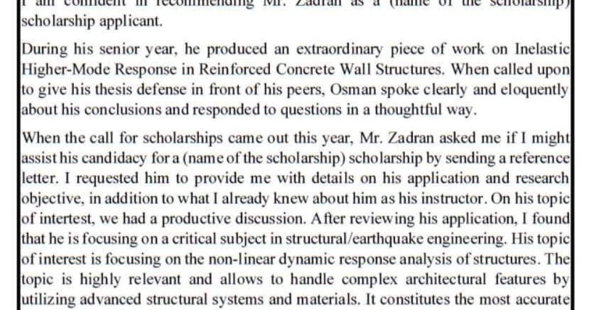 سفارشنامه یا ریکمندیشن لیتر برای بورسیه های تحصیلی چیست؟ What is an academic Letter of Recommendation / Reference Letter?