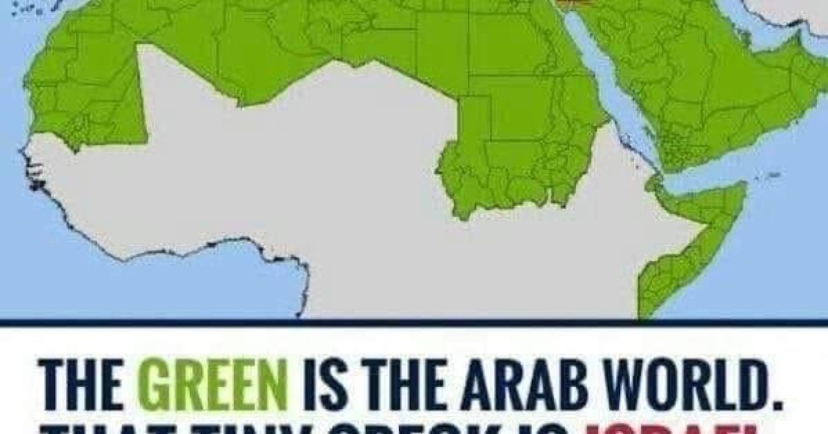 د عربو او اسرایلو پرتله نفوس نقشه