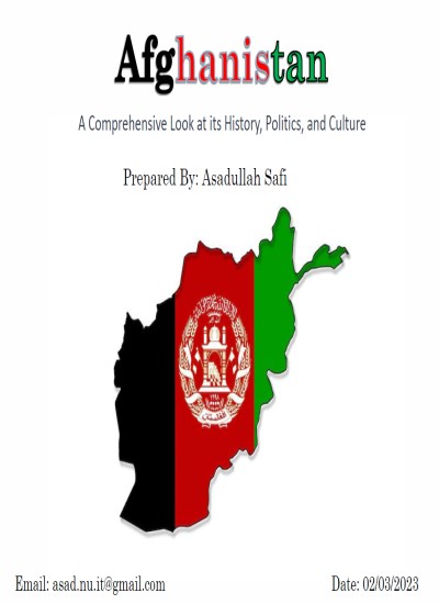 Presentation on Afghanistan: A Comprehensive Look at its History, Politics, and Culture