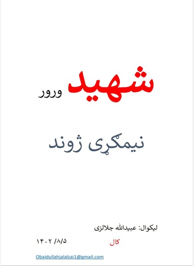 ناول شهید ورور نیمګړی ژوند